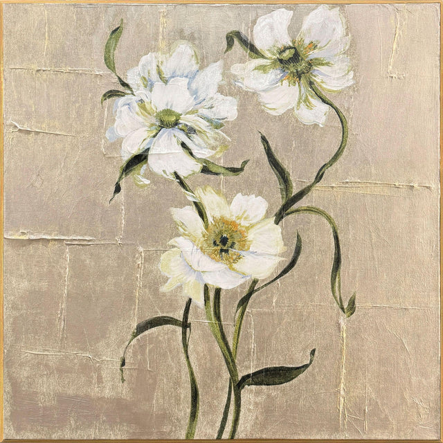 Paragon A New Bloom II White 25 X 25 X 2 Wall Art