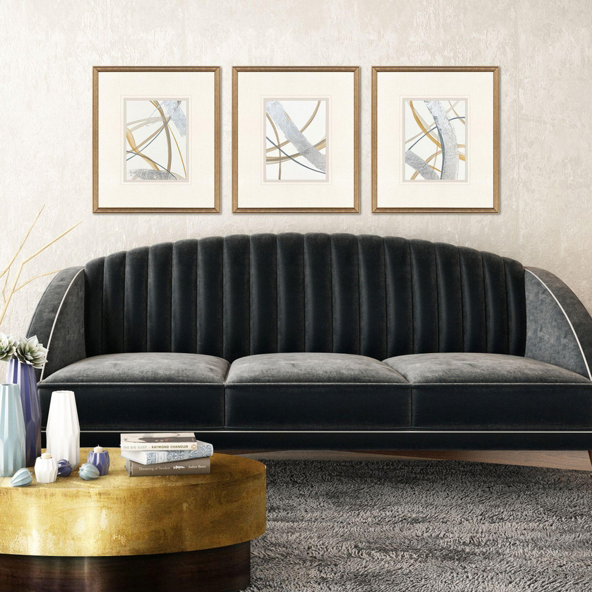 Paragon Crossing Paths II S/3 Blue 23 X 20 X 2 Wall Art