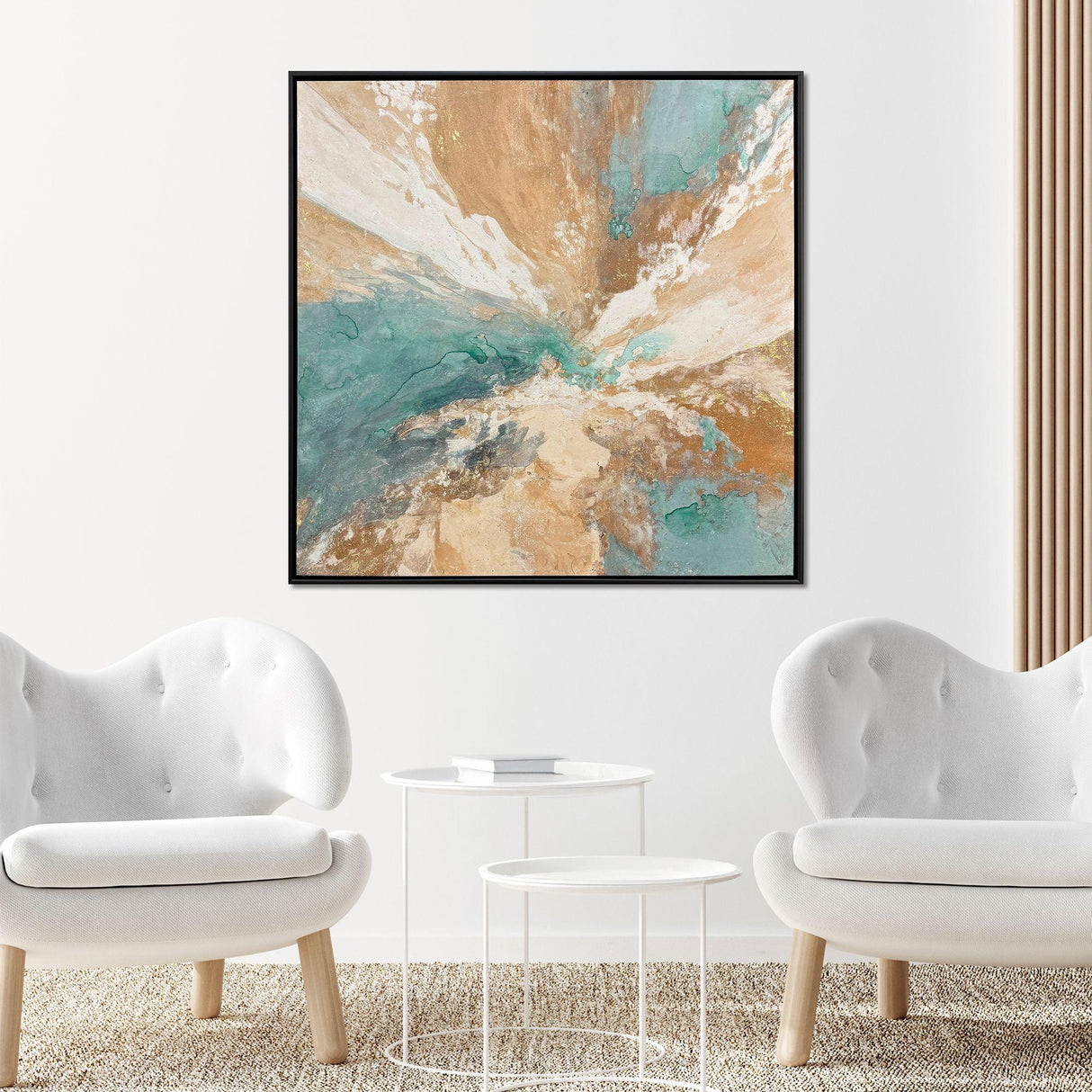 Paragon Tranquil Blend Turquoise 50 X 50 X 2 Wall Art