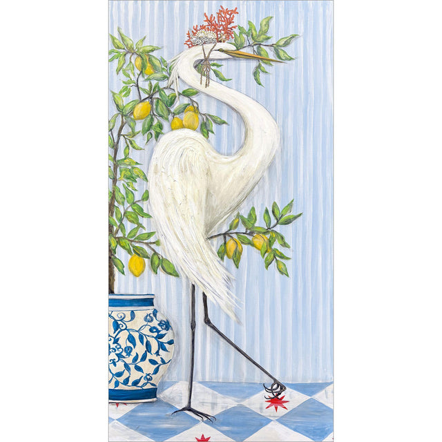 Paragon Crowned Crane I Blue 48 X 24 X 4 Wall Hanging