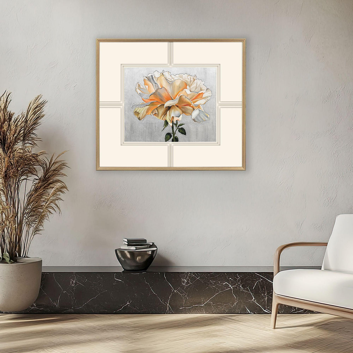 Paragon A Rose is a Rose White 42 X 48 X 2 Wall Art