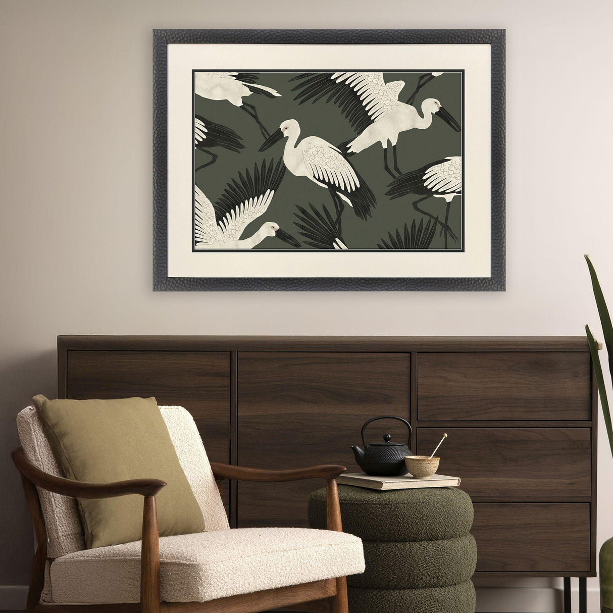 Paragon Stork Storm - Swoop Green 29 X 39 X 2 Wall Art