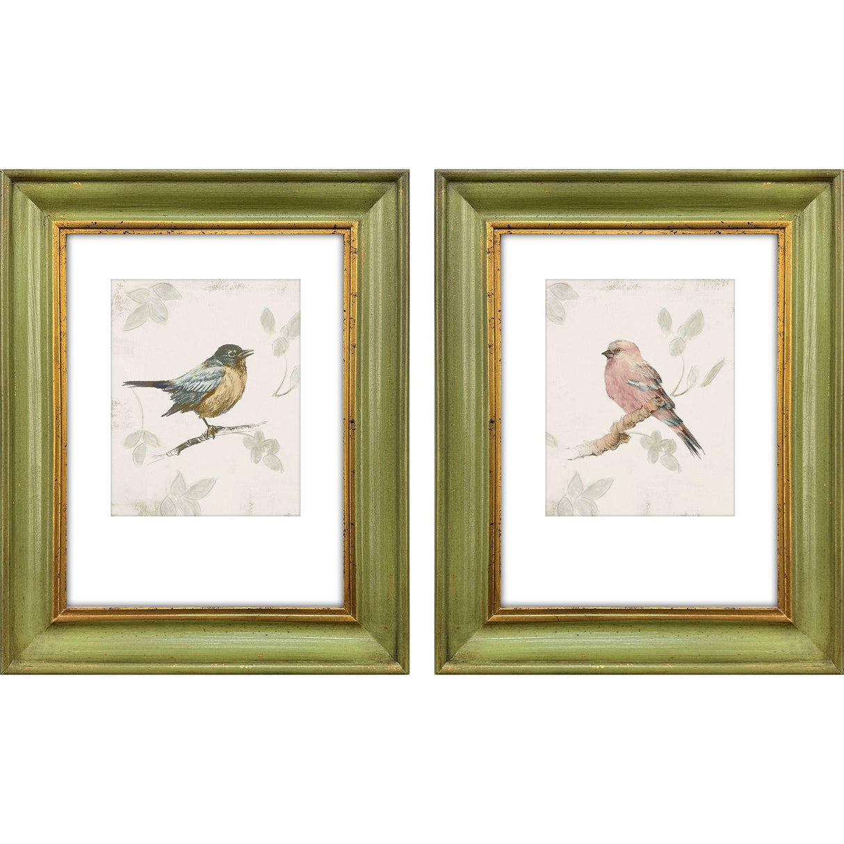 Paragon Bird Scene S/2 Green 21 X 17 X 2 Wall Art