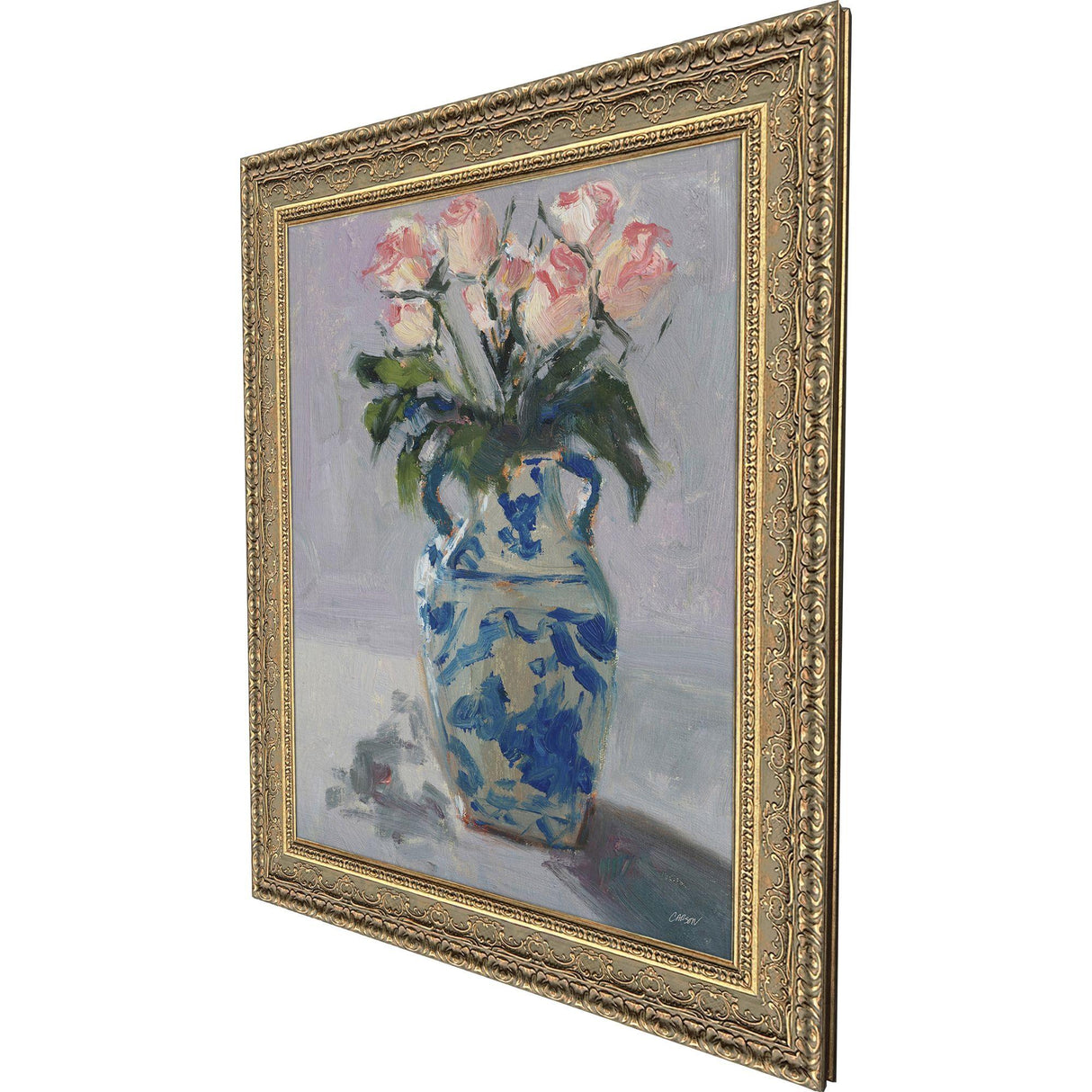 Paragon Winter Roses Blue 48 X 38 X 3 Wall Art