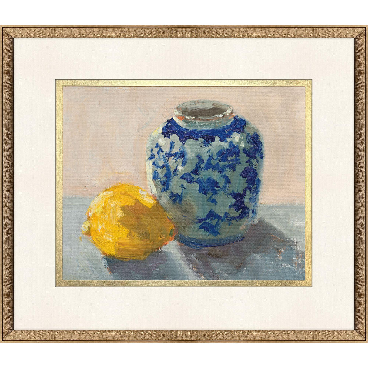 Paragon Lemon Chinoserie Blue 25 X 29 X 2 Wall Art