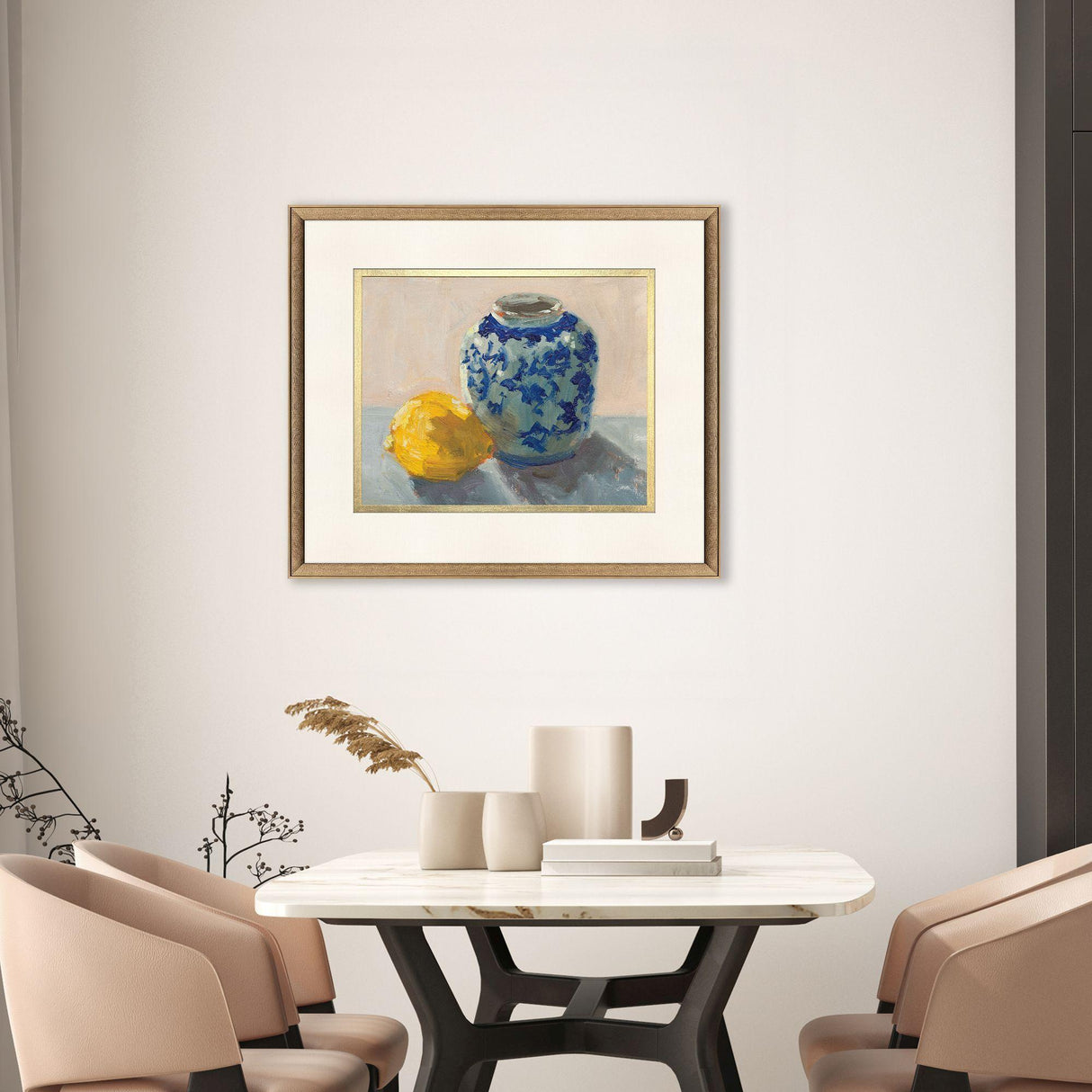 Paragon Lemon Chinoserie Blue 25 X 29 X 2 Wall Art