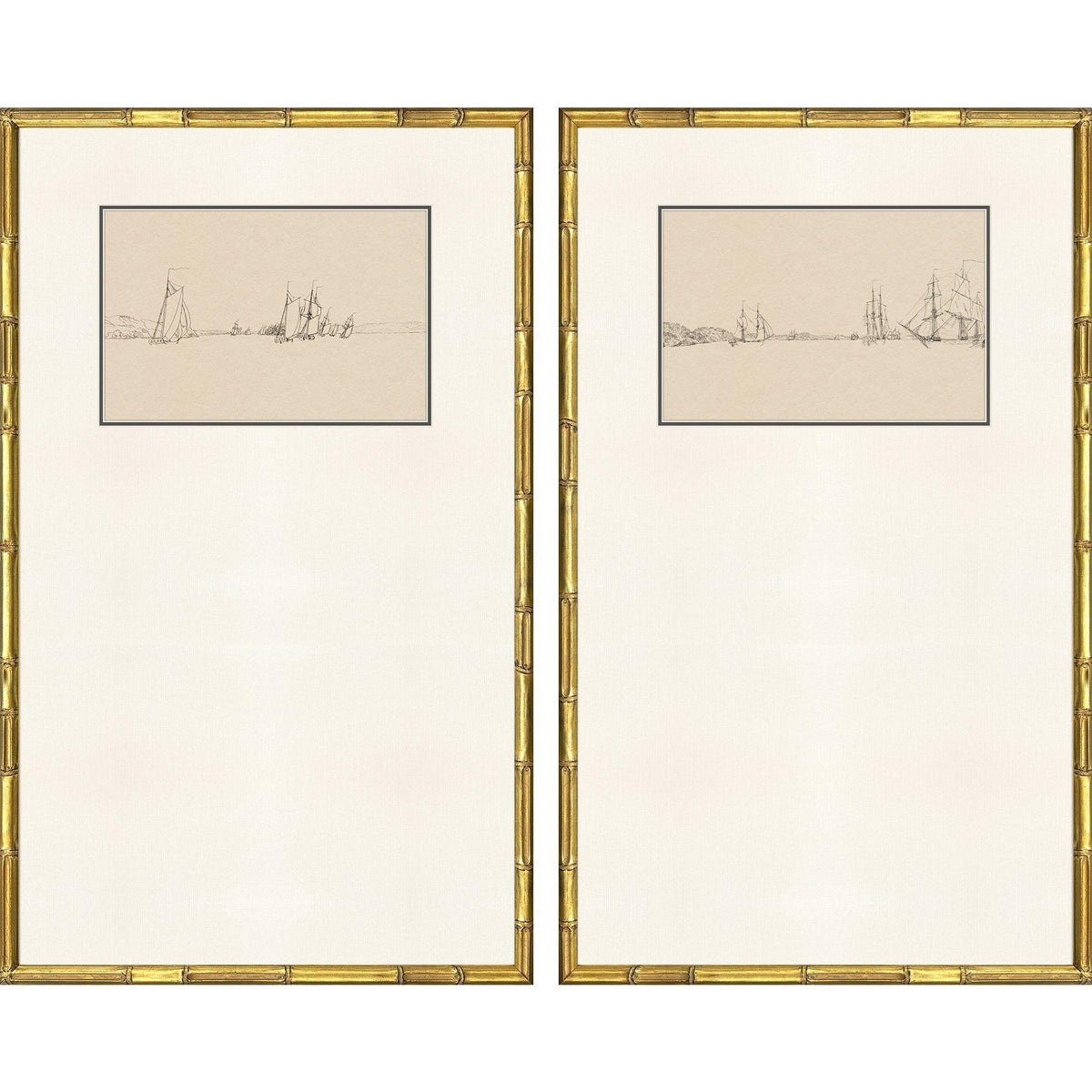 Paragon Harbor Sketch S/2 Brown 32 X 19 X 2 Wall Art
