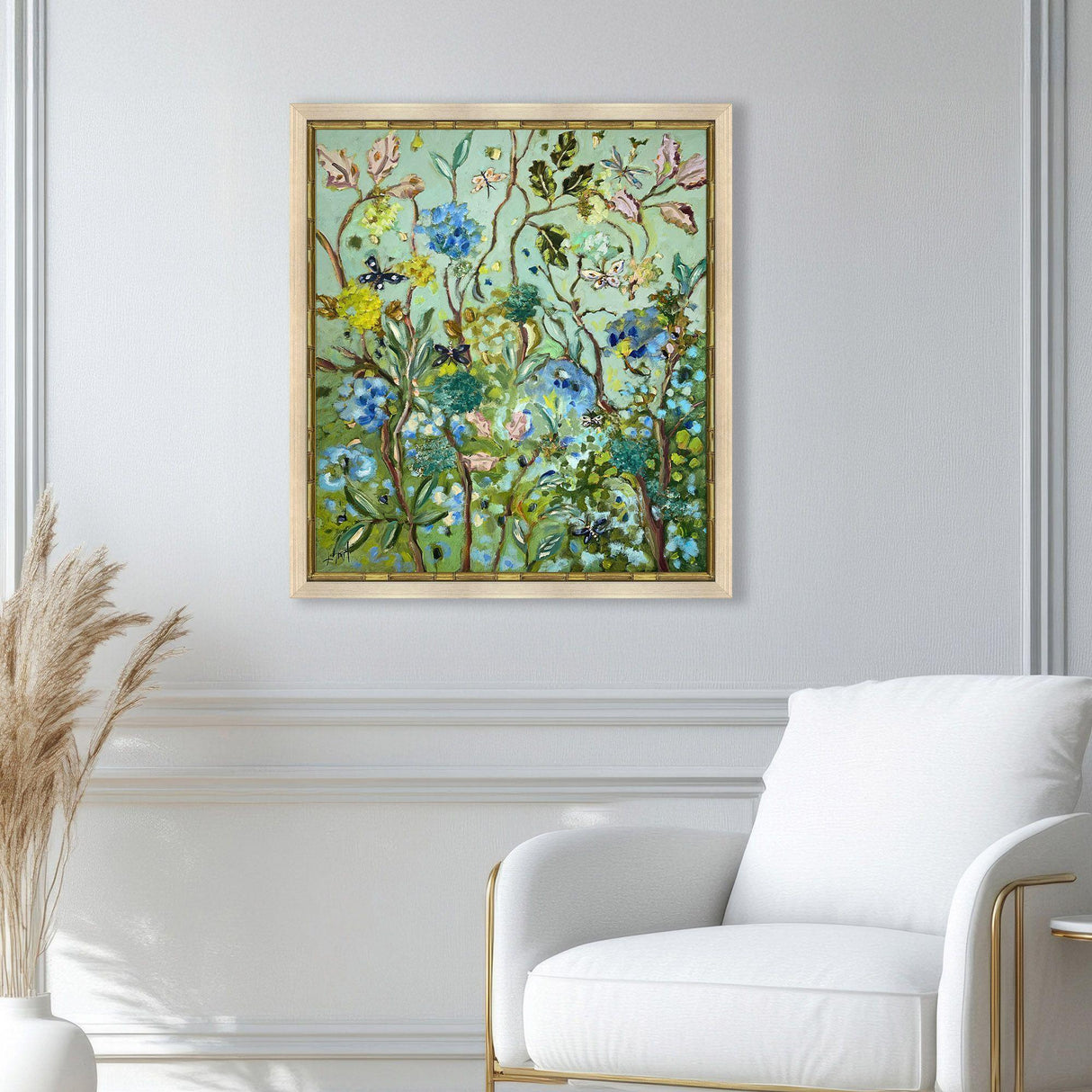 Paragon Insects & Vines Blue 44 X 39 X 2 Wall Art
