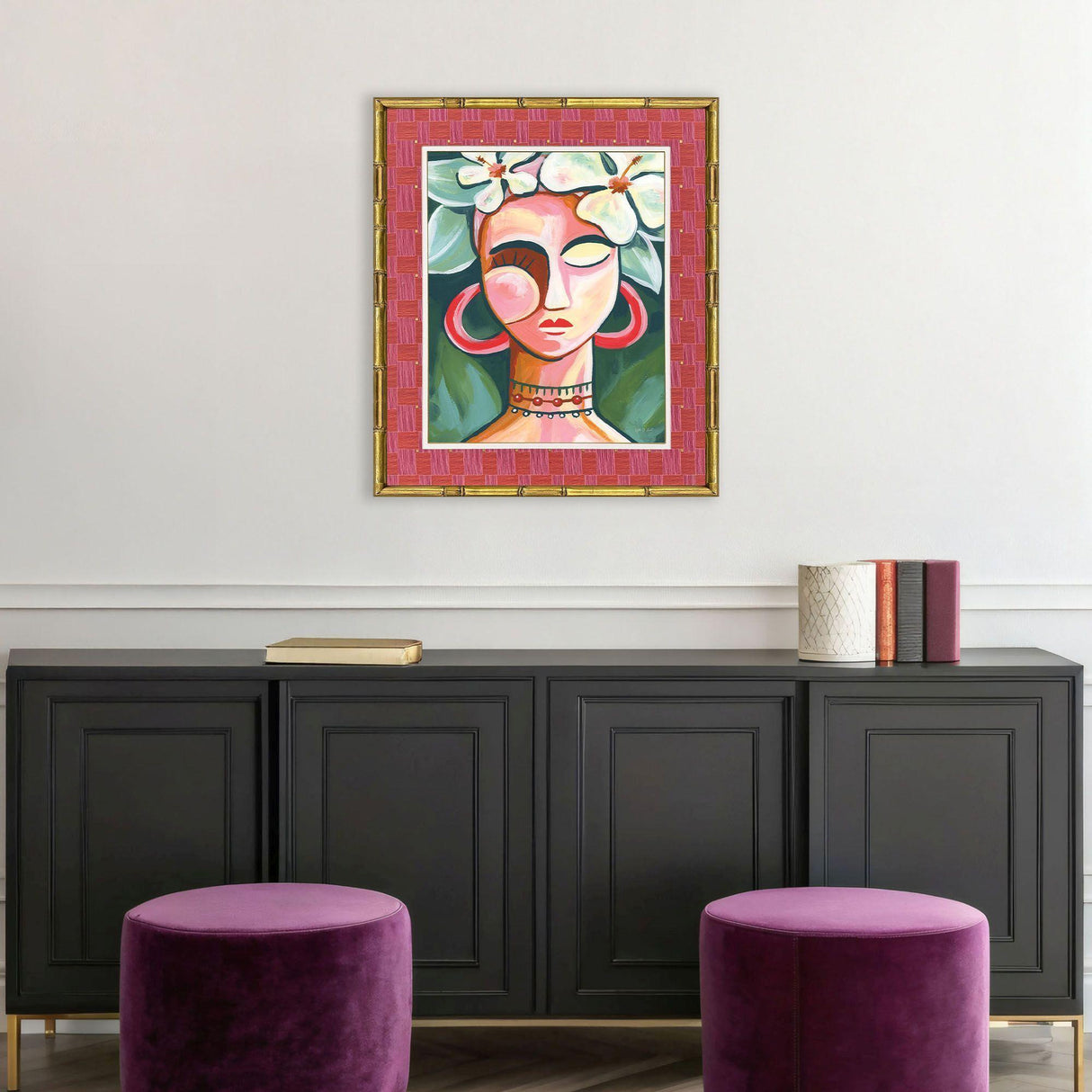 Paragon Portrait in the Tropic Pink 27 X 23 X 2 Wall Art