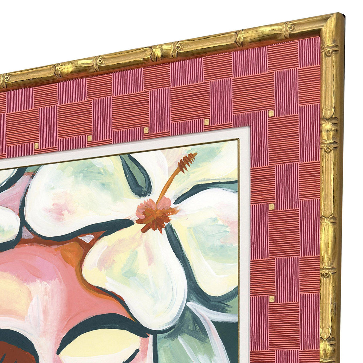 Paragon Portrait in the Tropic Pink 27 X 23 X 2 Wall Art