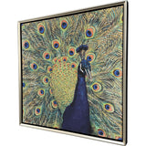 Paragon Peacock Plumage Blue 38 X 38 X 3 Wall Art