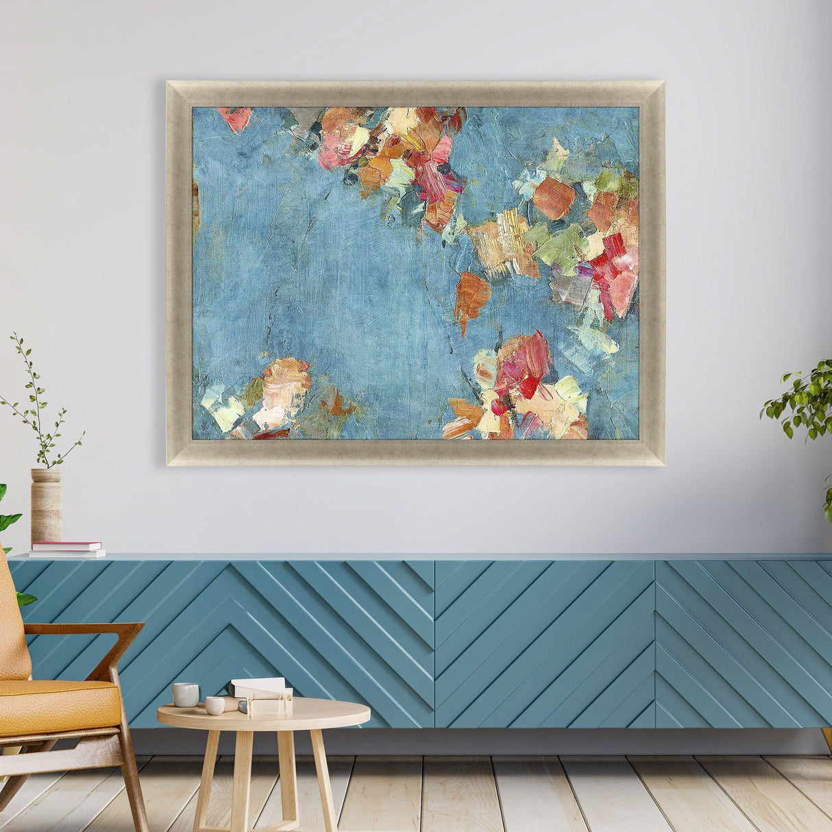 Paragon Fleur Blue 41 X 53 X 2 Wall Art