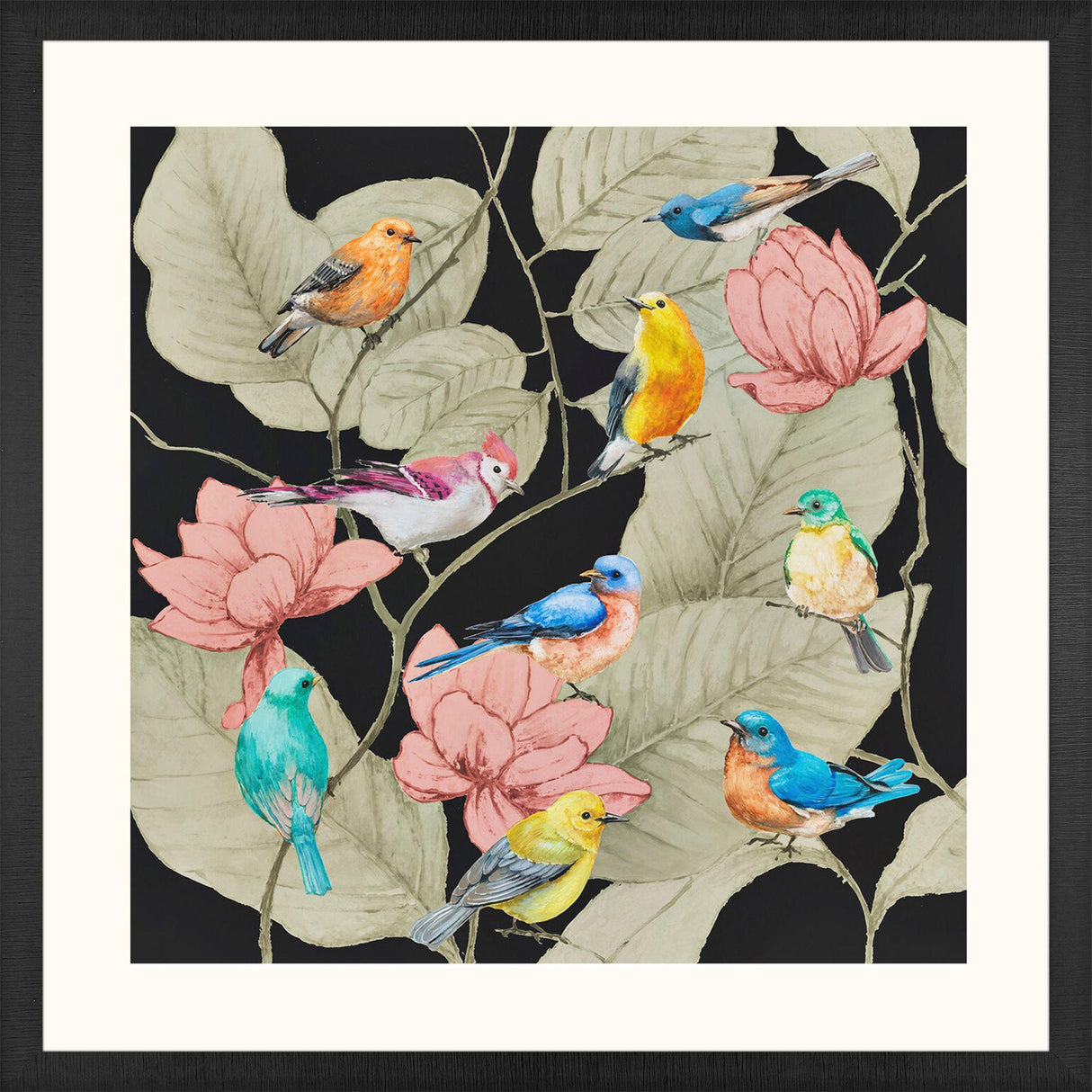 Paragon Array of Birds Green 39 X 39 X 2 Wall Art