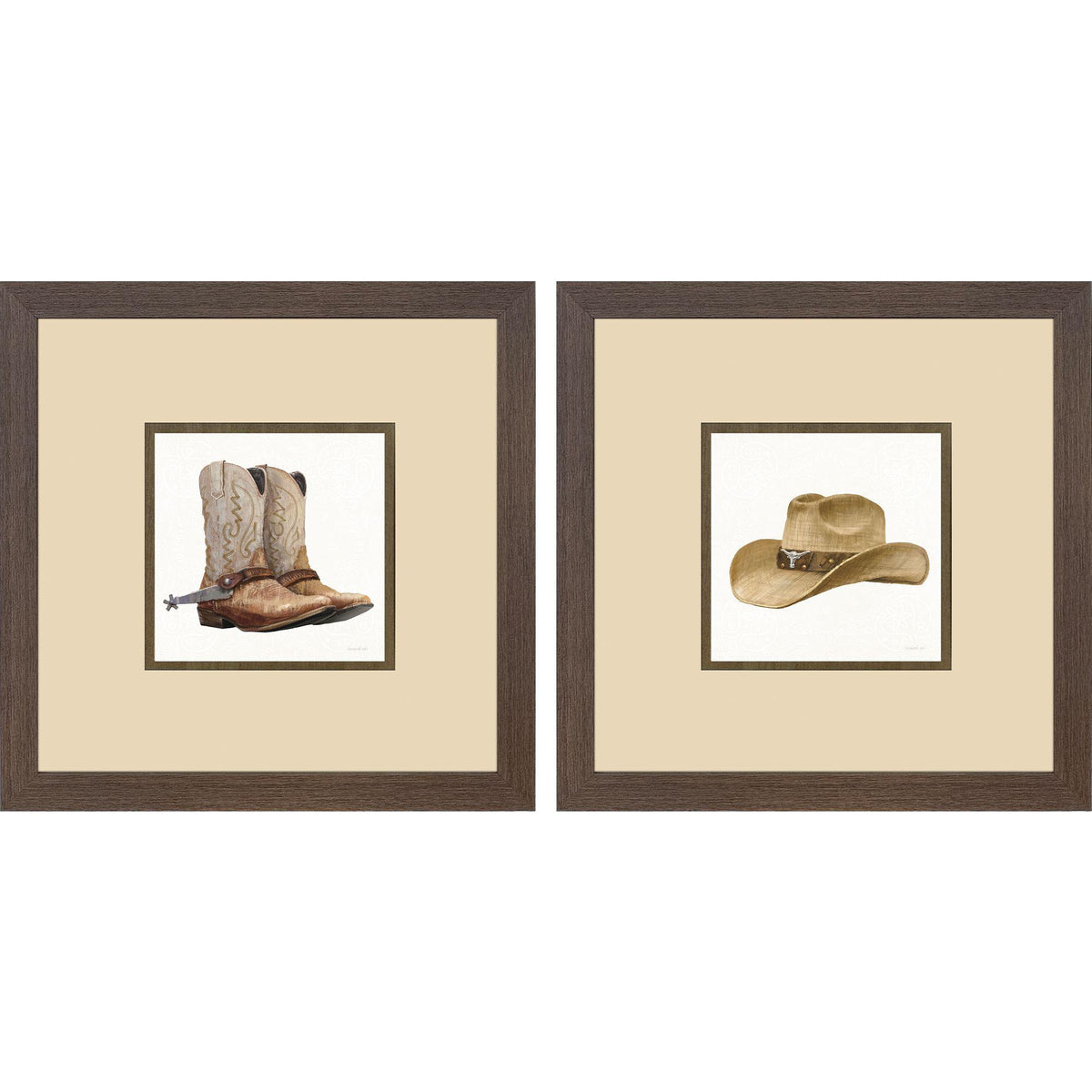 Paragon Riders of the Range S/2 Brown 23 X 23 X 2 Wall Art