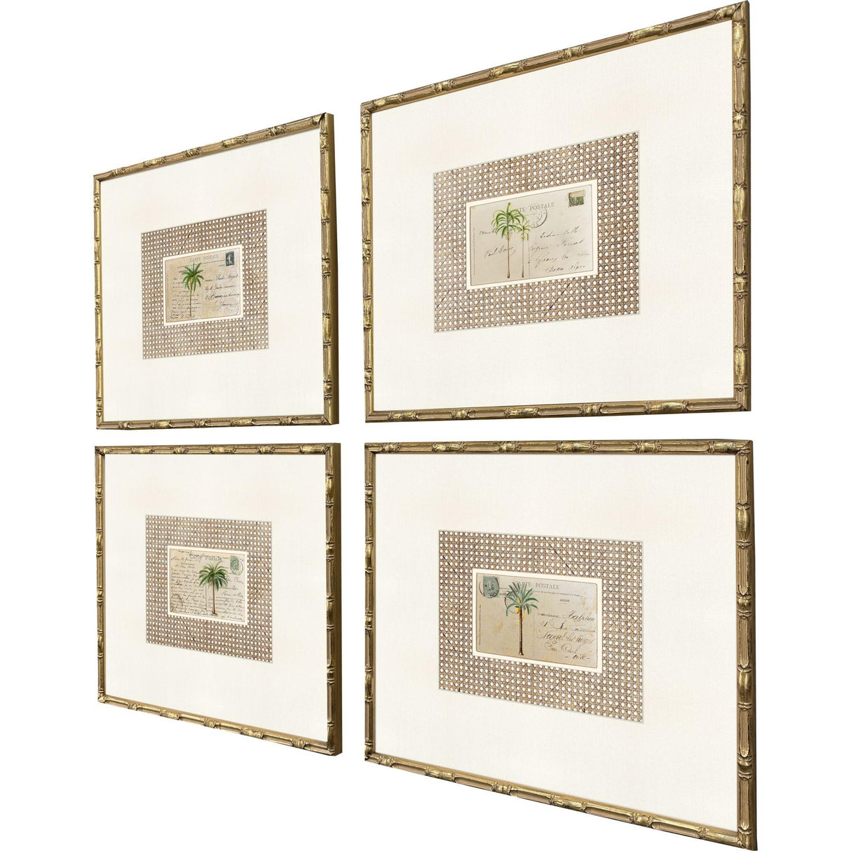 Paragon Palm Postale S/4 Beige 18 X 20 X 2 Wall Art