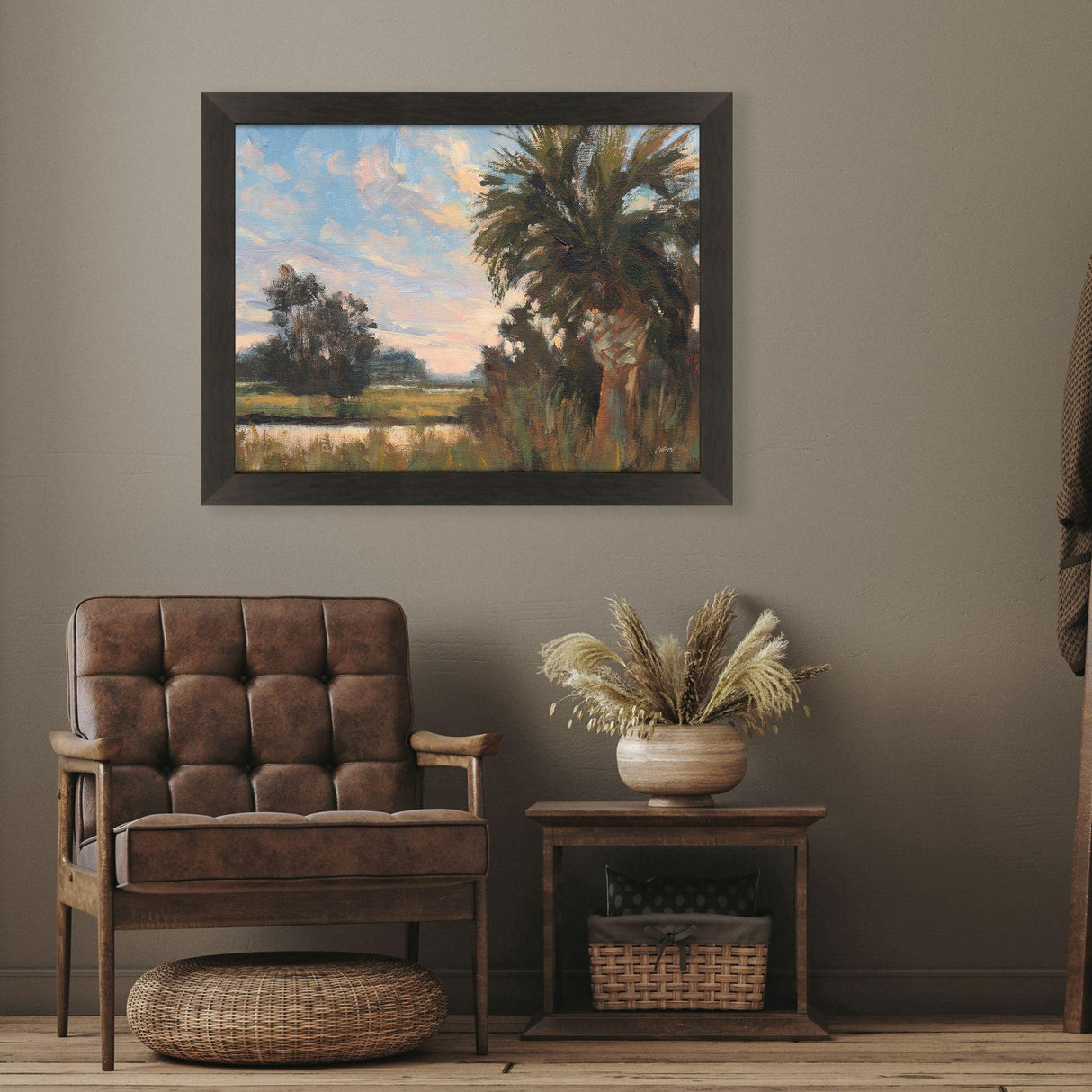 Paragon Palmetto Sunset Green 35 X 45 X 2 Wall Art