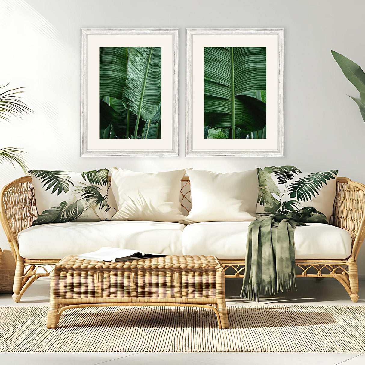 Paragon Leaf Study S/2 Green 33 X 25 X 1 Wall Art