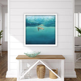 Paragon Turtle Reflection Blue 34 X 34 X 3 Wall Art