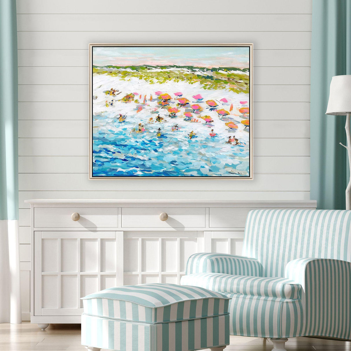 Paragon Magic Hour on the Beach Blue 30 X 37 X 3 Wall Art