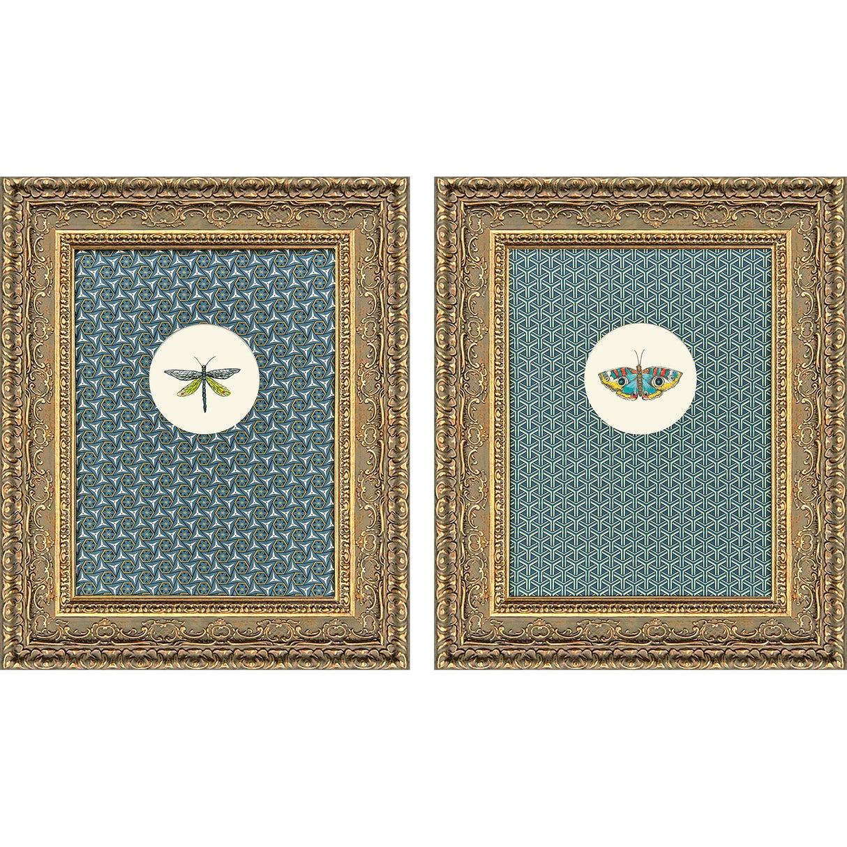 Paragon Aflutter II S/2 Blue 24 X 20 X 3 Wall Art