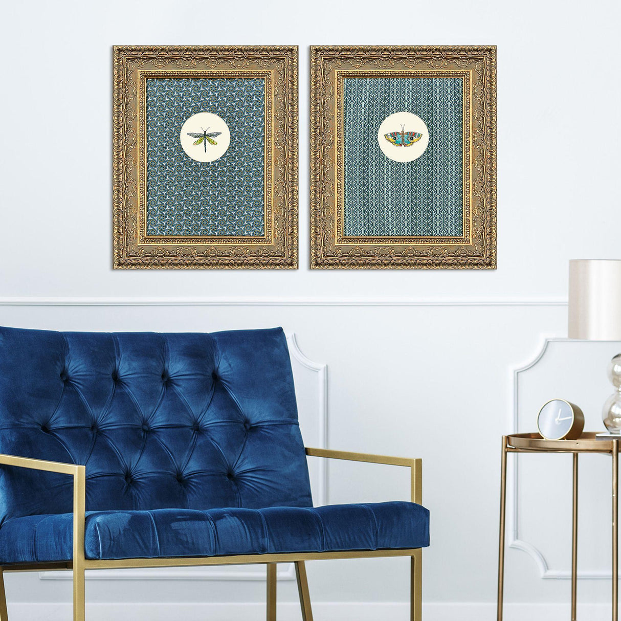 Paragon Aflutter II S/2 Blue 24 X 20 X 3 Wall Art