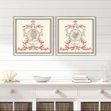 Paragon Coral Elegance I S/2 Red 16 X 16 X 2 Wall Art