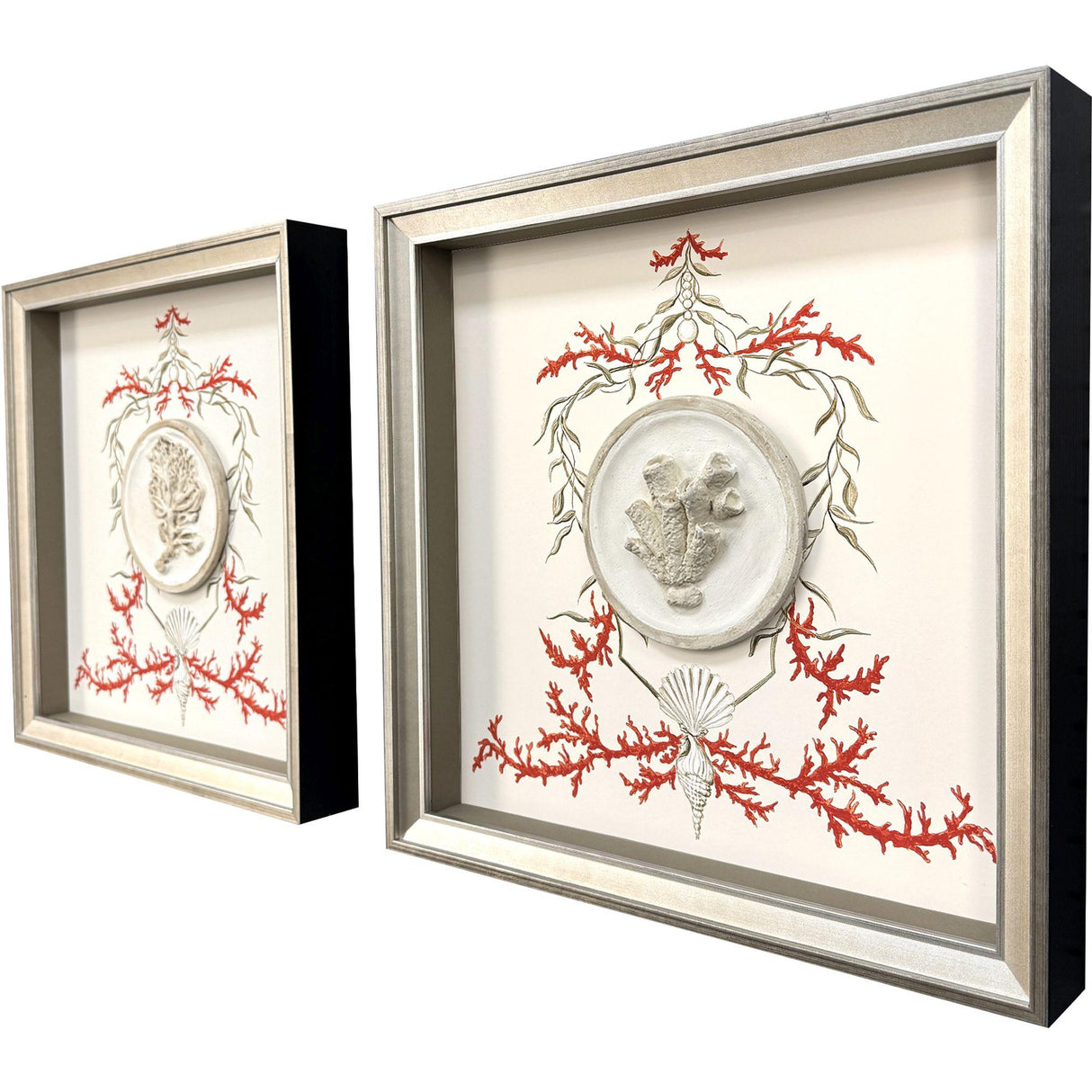 Paragon Coral Elegance I S/2 Red 16 X 16 X 2 Wall Art