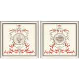 Paragon Coral Elegance II S/2 Red 16 X 16 X 2 Wall Art