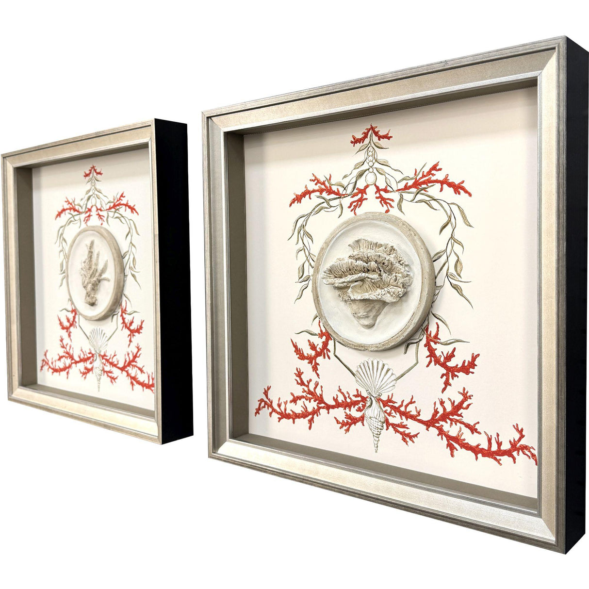 Paragon Coral Elegance II S/2 Red 16 X 16 X 2 Wall Art