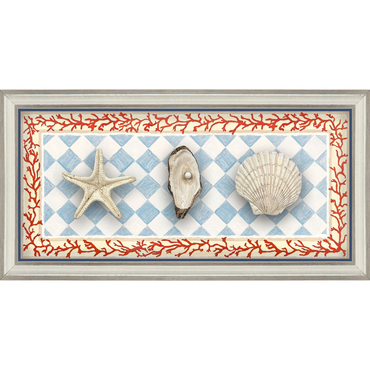 Paragon Sea Celebration Blue 14 X 28 X 3 Wall Art