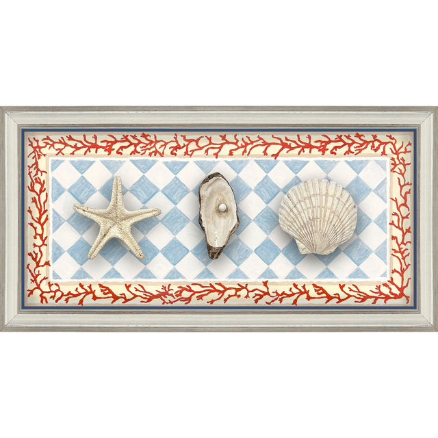 Paragon Sea Celebration Blue 14 X 28 X 3 Wall Art