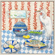 Paragon Tavola da Pranzo Blue 37 X 37 X 3 Wall Art