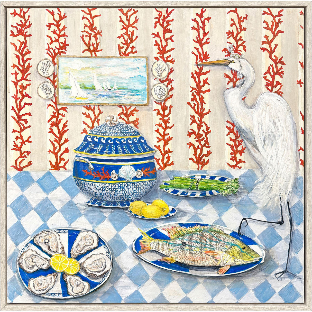 Paragon Tavola da Pranzo Blue 37 X 37 X 3 Wall Art