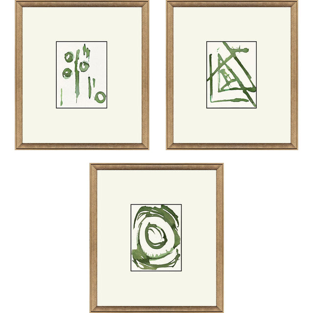 Paragon Chaos I S/3 Green 18 X 16 X 2 Wall Art