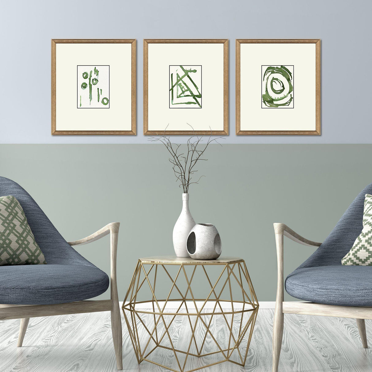 Paragon Chaos I S/3 Green 18 X 16 X 2 Wall Art