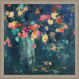 Paragon Vintage Floral on Blue Blue 40 X 40 X 2 Wall Art