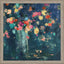 Paragon Vintage Floral on Blue Blue 40 X 40 X 2 Wall Art