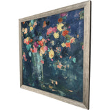 Paragon Vintage Floral on Blue Blue 40 X 40 X 2 Wall Art