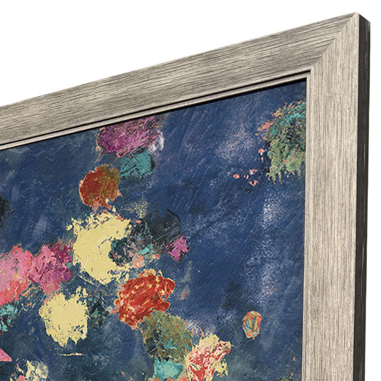 Paragon Vintage Floral on Blue Blue 40 X 40 X 2 Wall Art