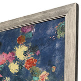 Paragon Vintage Floral on Blue Blue 40 X 40 X 2 Wall Art