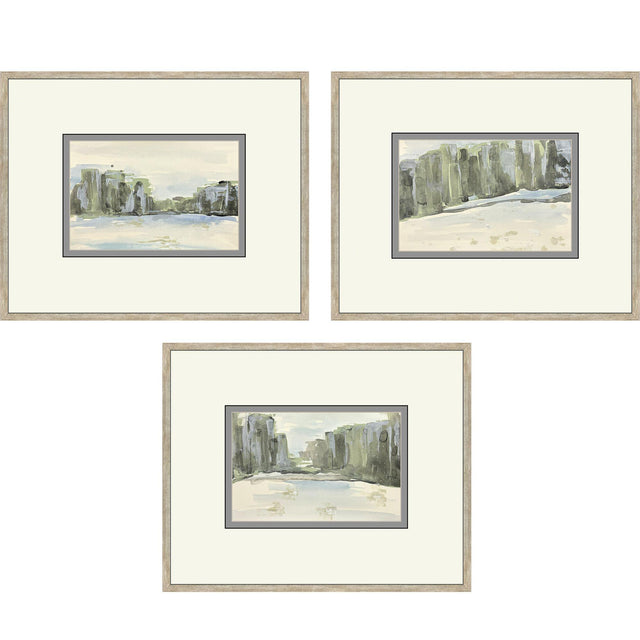 Paragon Distant Landscape I S/3 Green 17 X 21 X 2 Wall Art