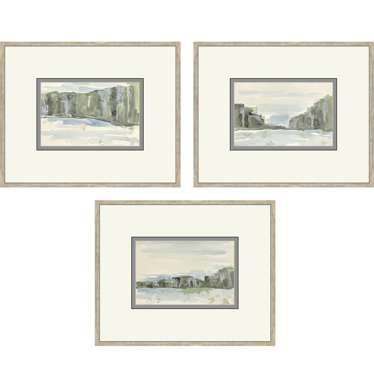 Paragon Distant Landscape II S/3 Green 17 X 21 X 2 Wall Art