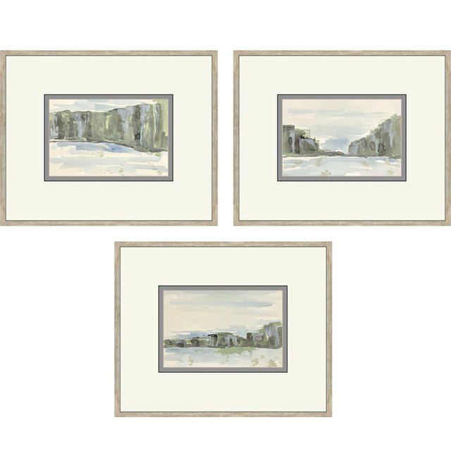 Paragon Distant Landscape II S/3 Green 17 X 21 X 2 Wall Art