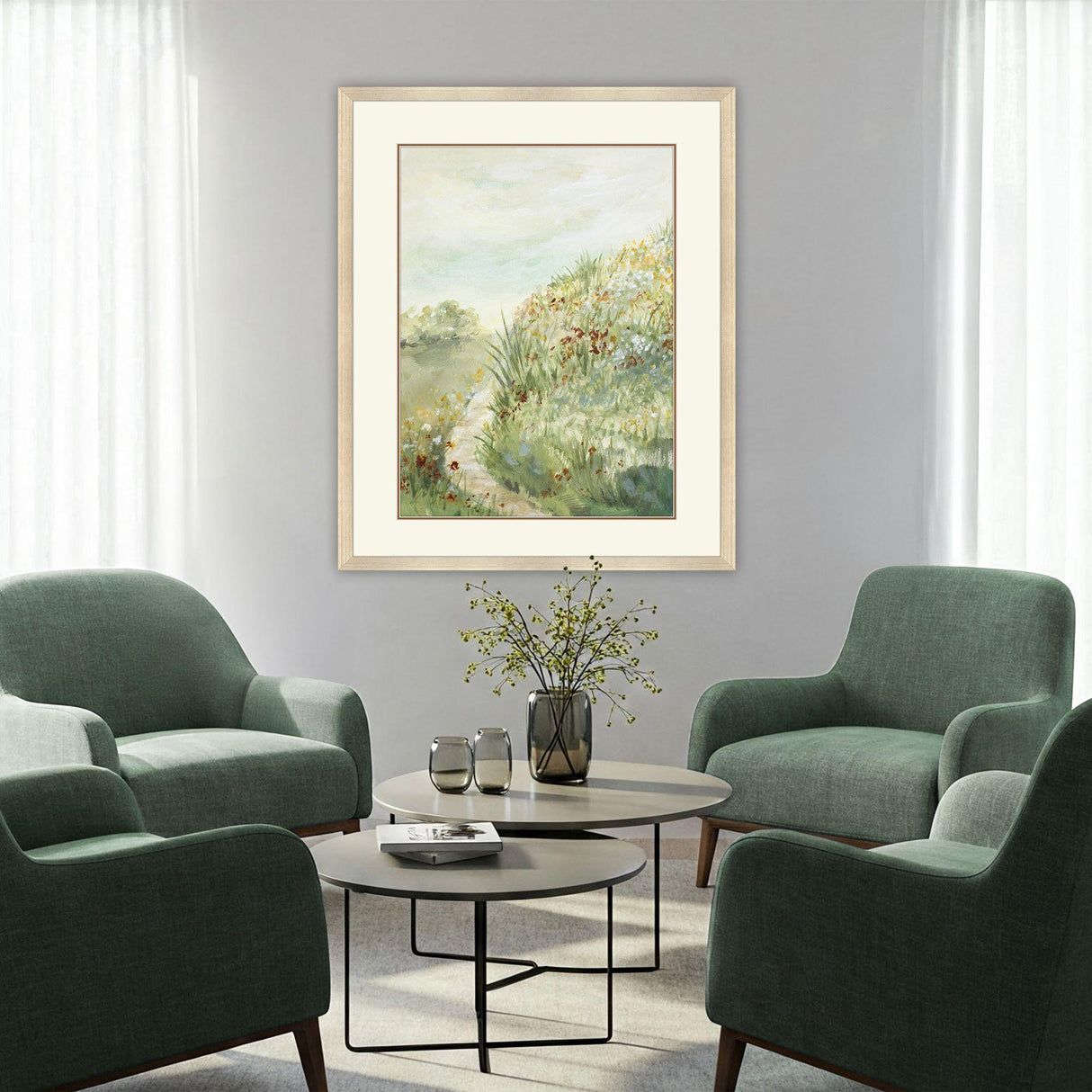 Paragon Hilltop Blooms Green 51 X 41 X 2 Wall Art