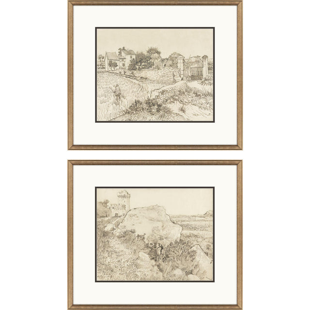 Paragon Farm in Provence S/2 Brown 25 X 29 X 2 Wall Art