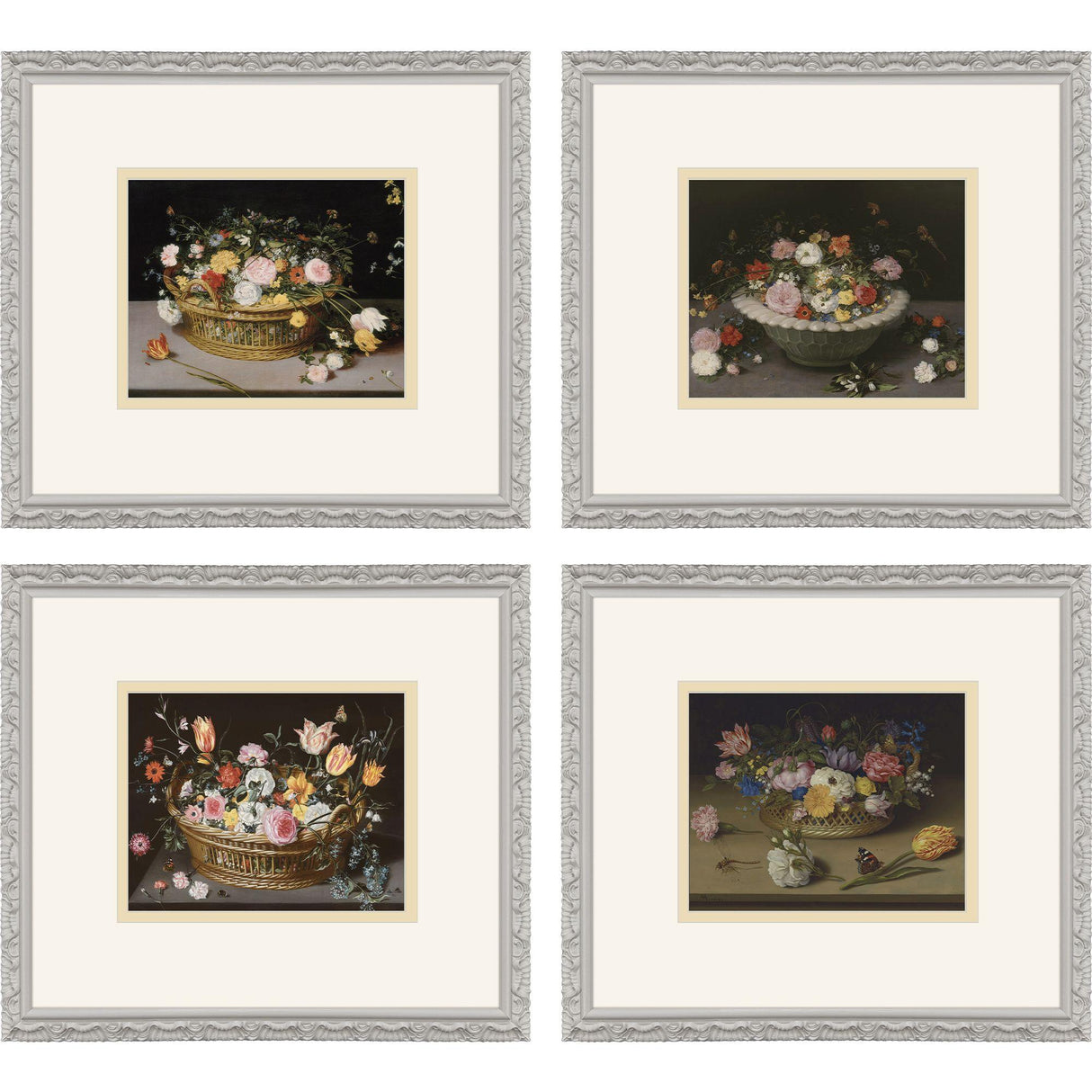 Paragon Still Life Flowers S/4 Multi 16 X 18 X 1 Wall Art