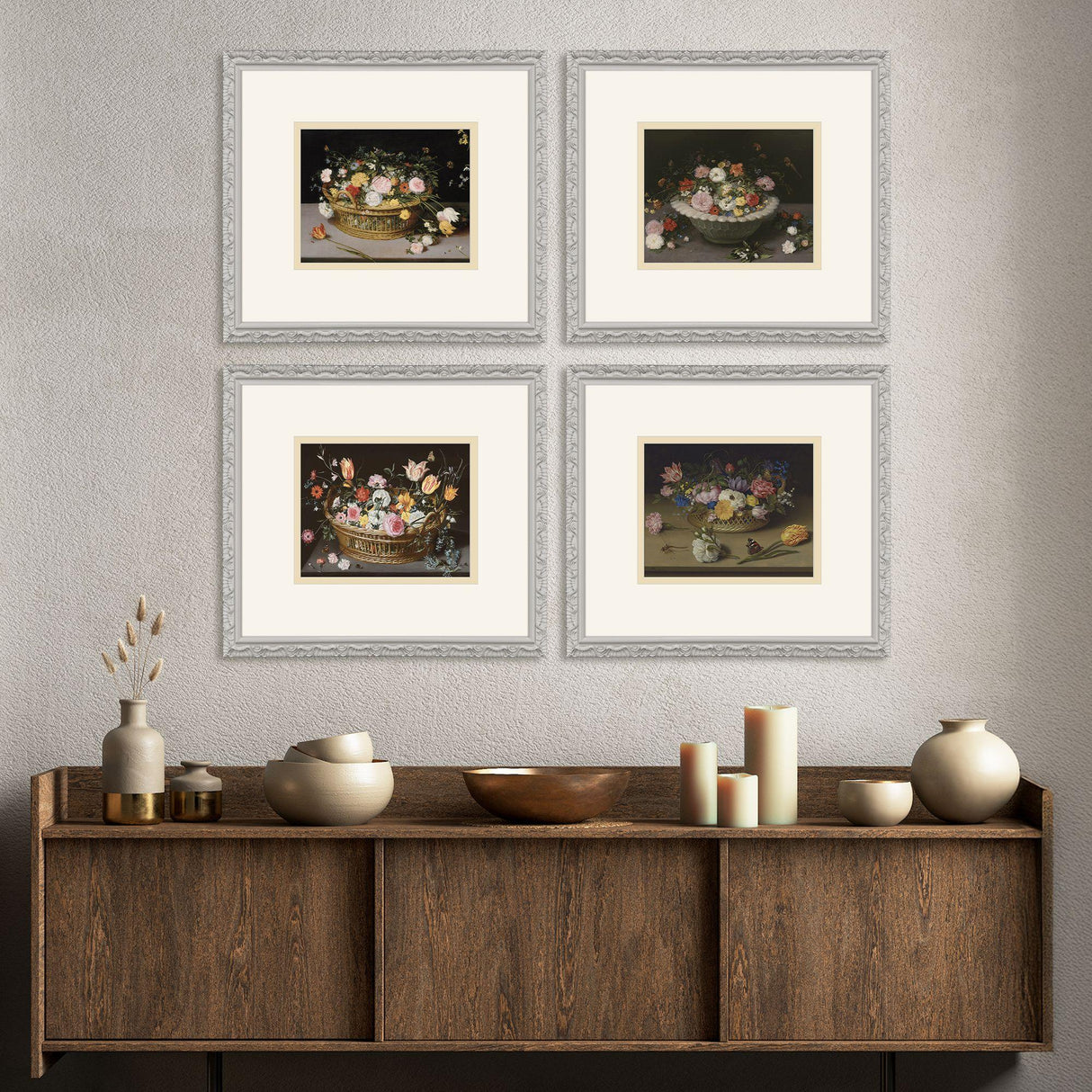 Paragon Still Life Flowers S/4 Multi 16 X 18 X 1 Wall Art