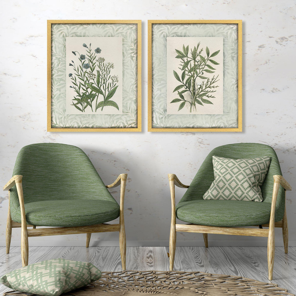 Paragon Herbs and Spice S/2 Green 30 X 24 X 2 Wall Art