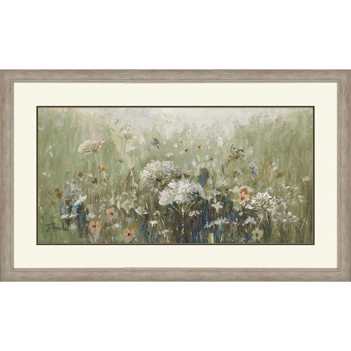 Paragon Mistful Summer Meadow Green 36 X 60 X 2 Wall Art