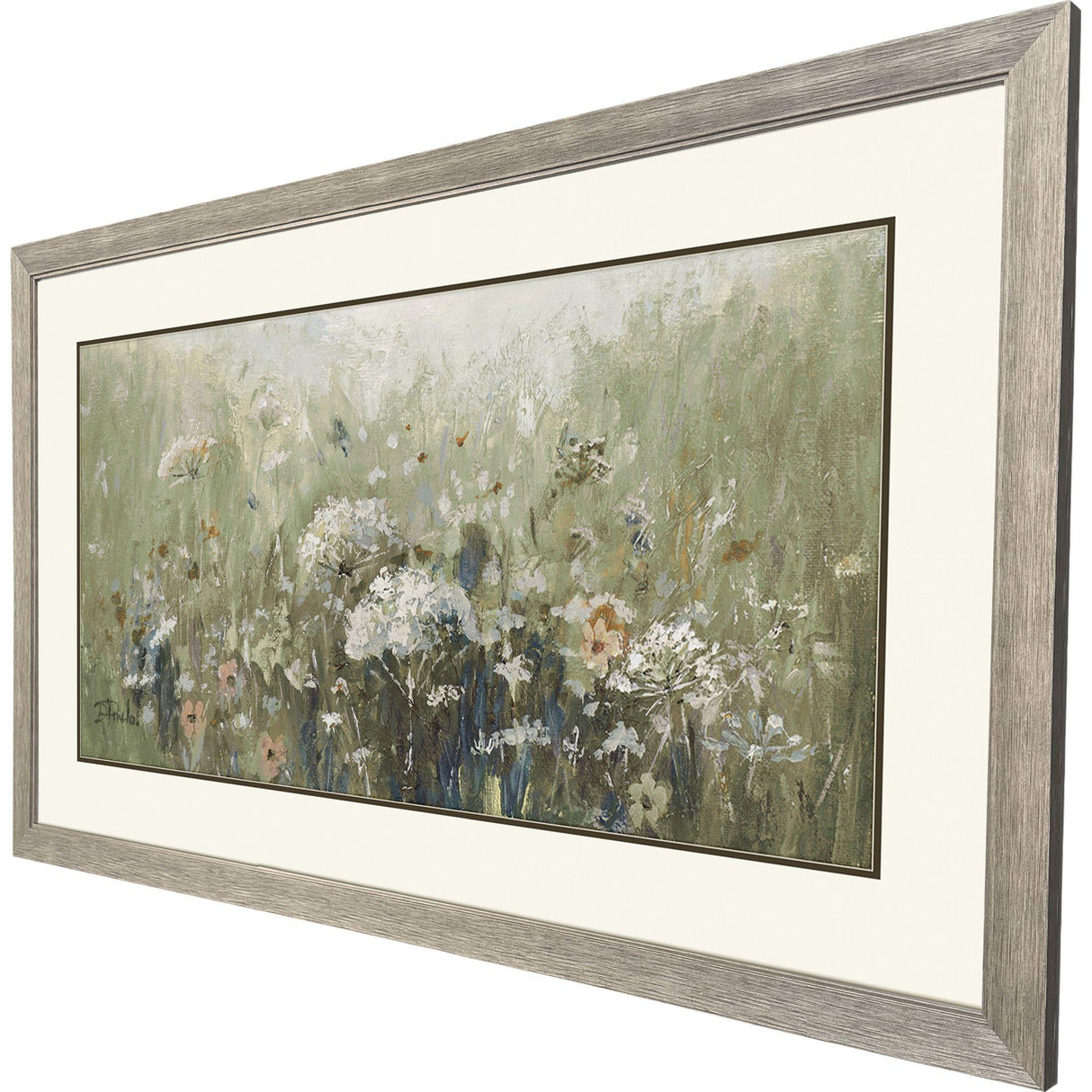 Paragon Mistful Summer Meadow Green 36 X 60 X 2 Wall Art